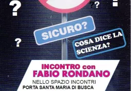 Domenica 14 aprile incontro con il relatore Fabio Rondano